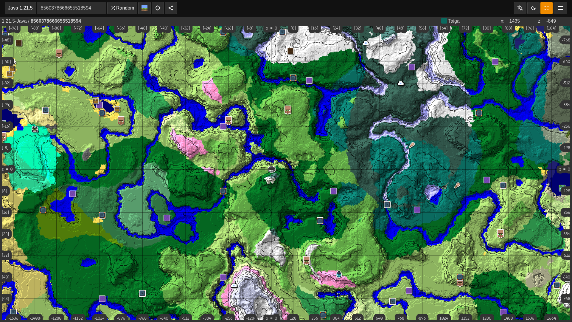 Minecraft Bedrock seed map preview